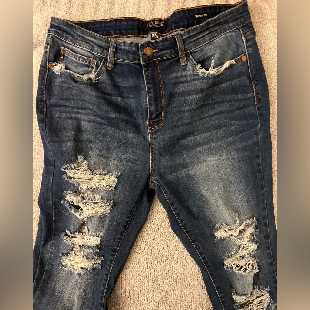 Judy Blue Distressed Denim Jeans